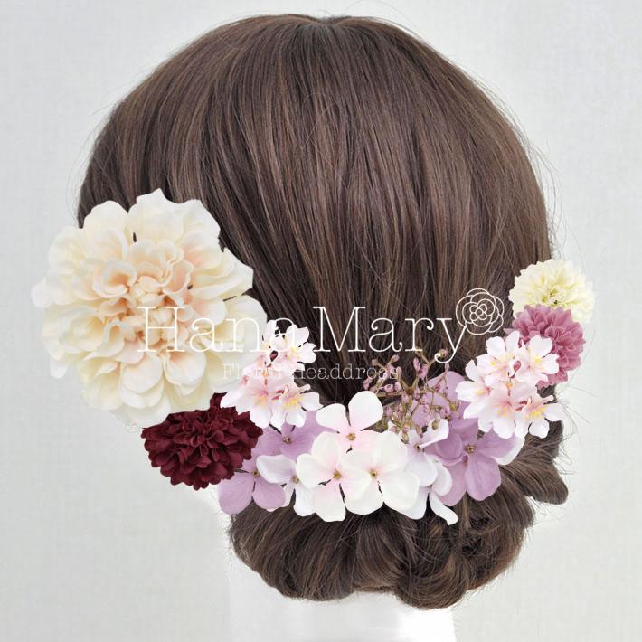 花飾り アレンジ名 春の花冠 | 組み合わせ自由！ 花の髪飾り専門店  