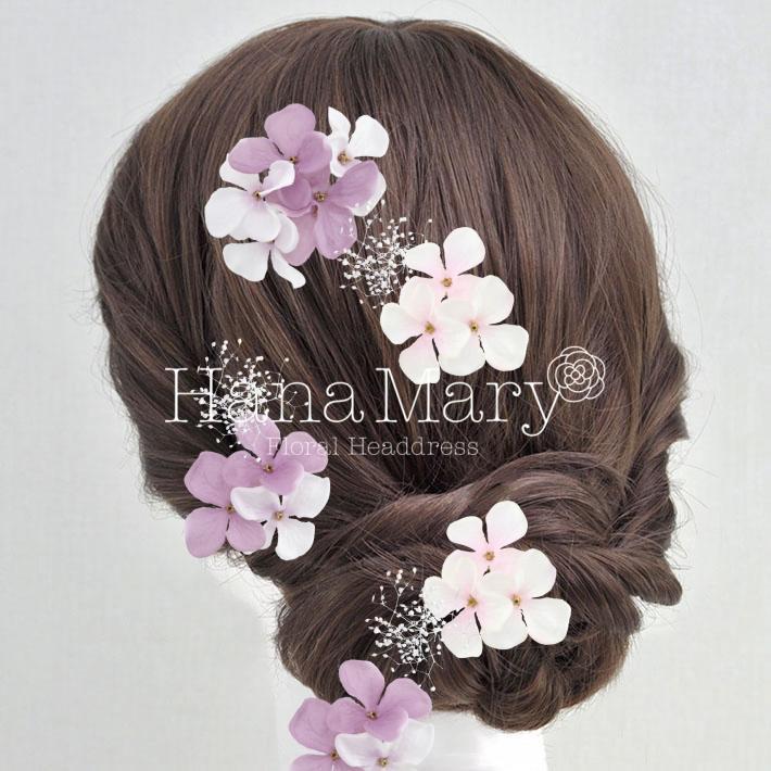 花飾り アレンジ名 ラプンツェルヘア 組み合わせ自由 花の髪飾り専門店 Hanamary ハナマリー