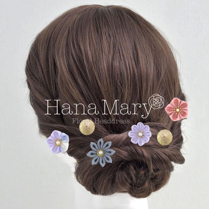 花飾り アレンジ名 藤色 組み合わせ自由 花の髪飾り専門店 Hanamary ハナマリー