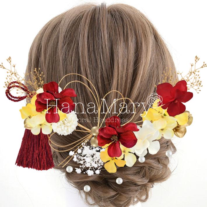 花飾り アレンジ名 白雪姫風 | 組み合わせ自由！ 花の髪飾り専門店
