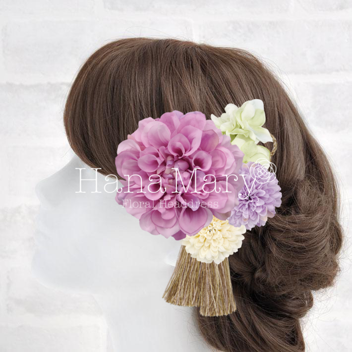 ダリアと紫陽花