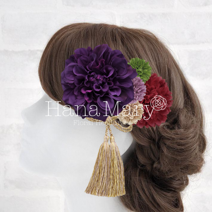 古典柄の晴れ着に合うアレンジ♪