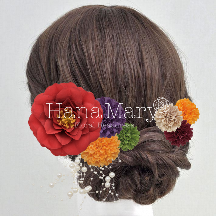 椿の花のオレンジを活かしてみたくて...