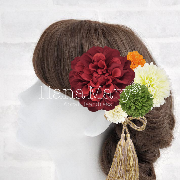 マムとダリアのもりあわせアレンジ