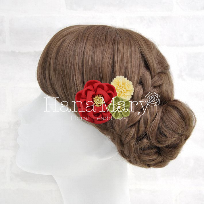 つまみ細工とピンポンマム