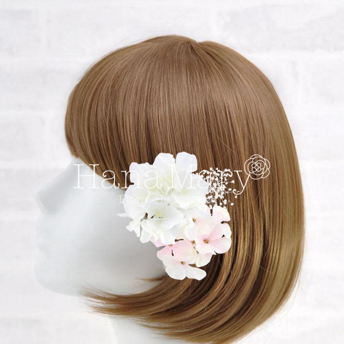 紫陽花とかすみ草