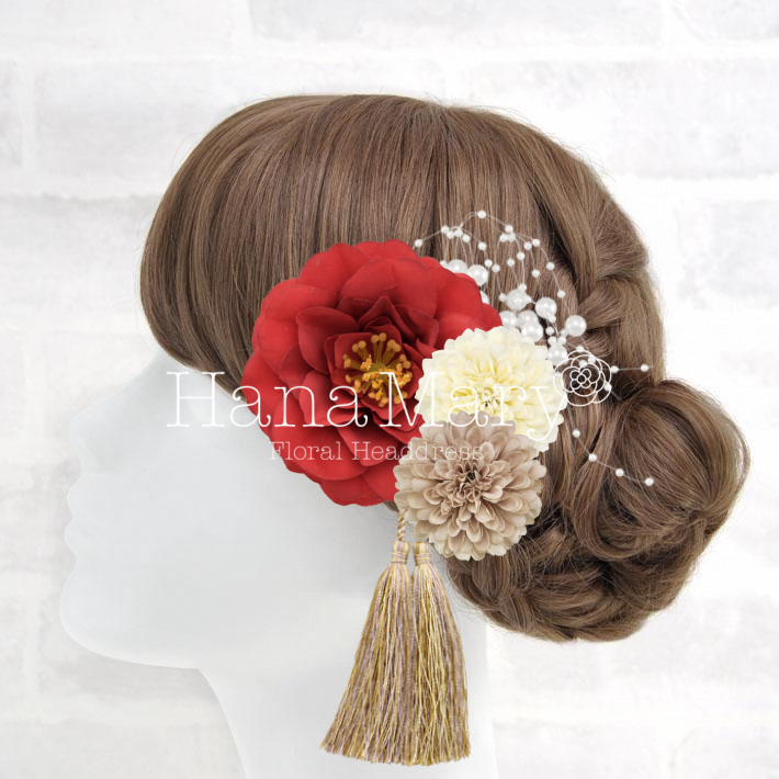 ツバキの髪飾り