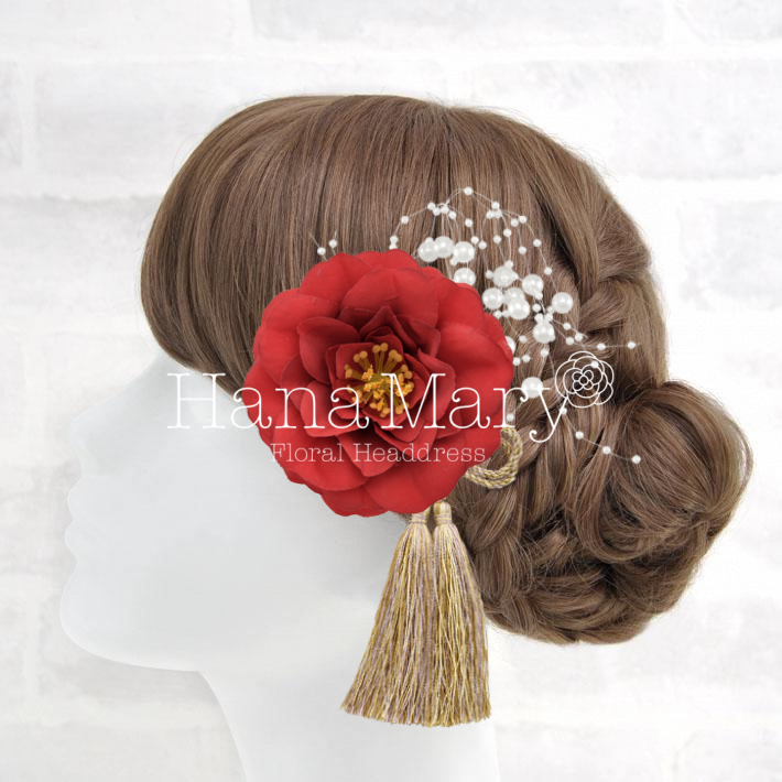 ツバキの髪飾り