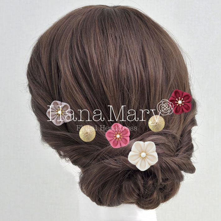 つまみ細工 散 パール