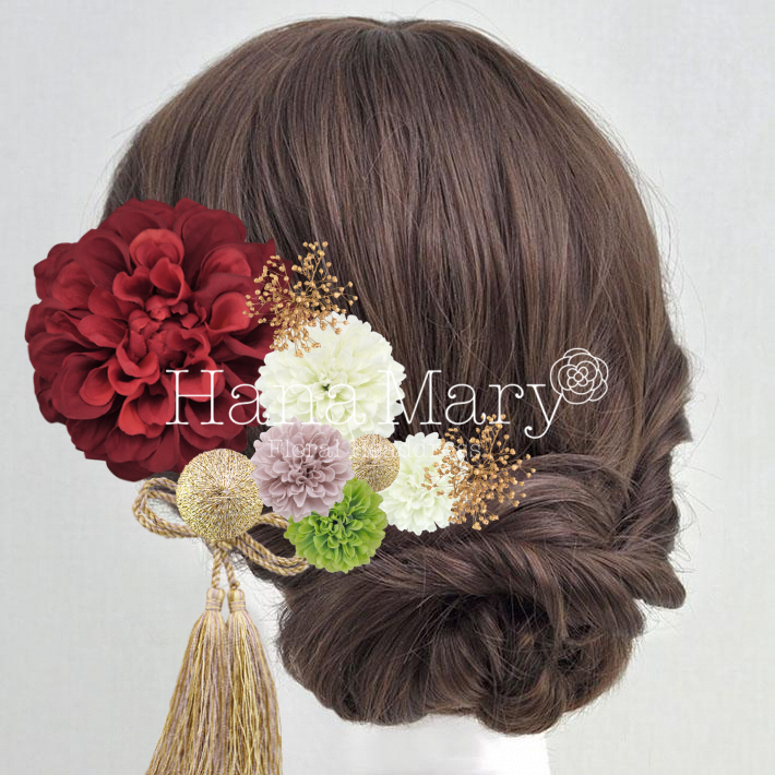 大判ダリアとマム