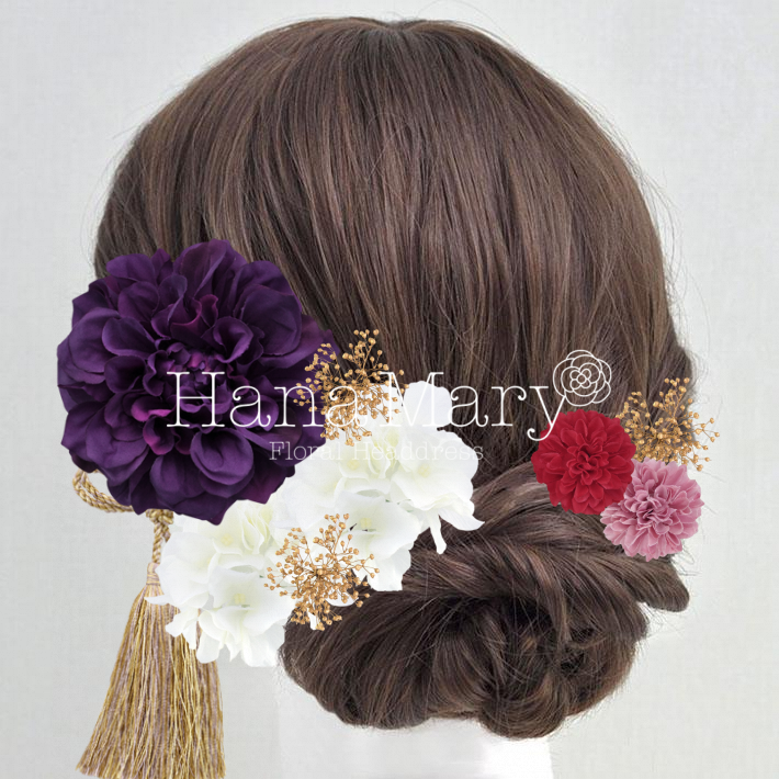 ダリアとかすみ草のブーケ