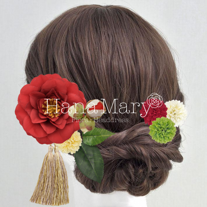 ツバキの髪飾り（改）