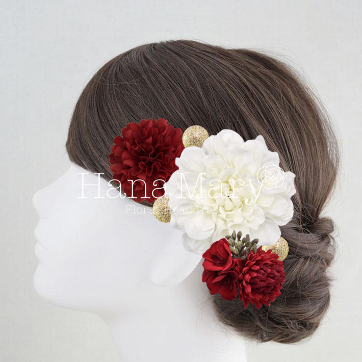 白ダリアとミックスブロッサムマム