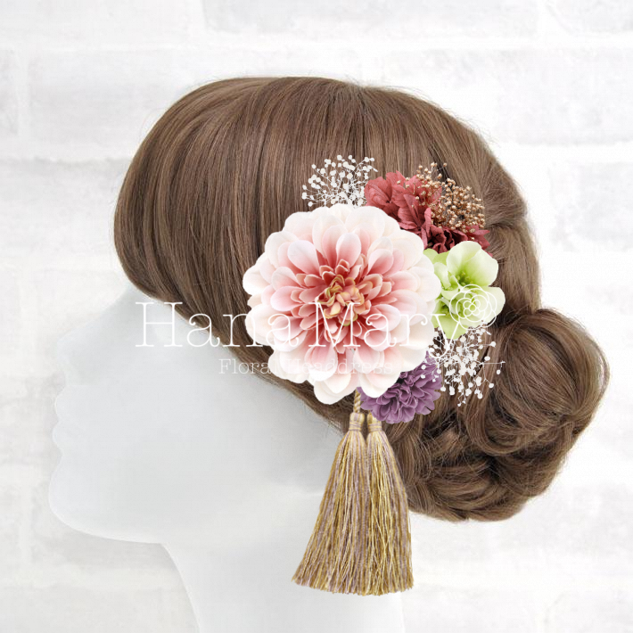 爽やかカラー髪飾り