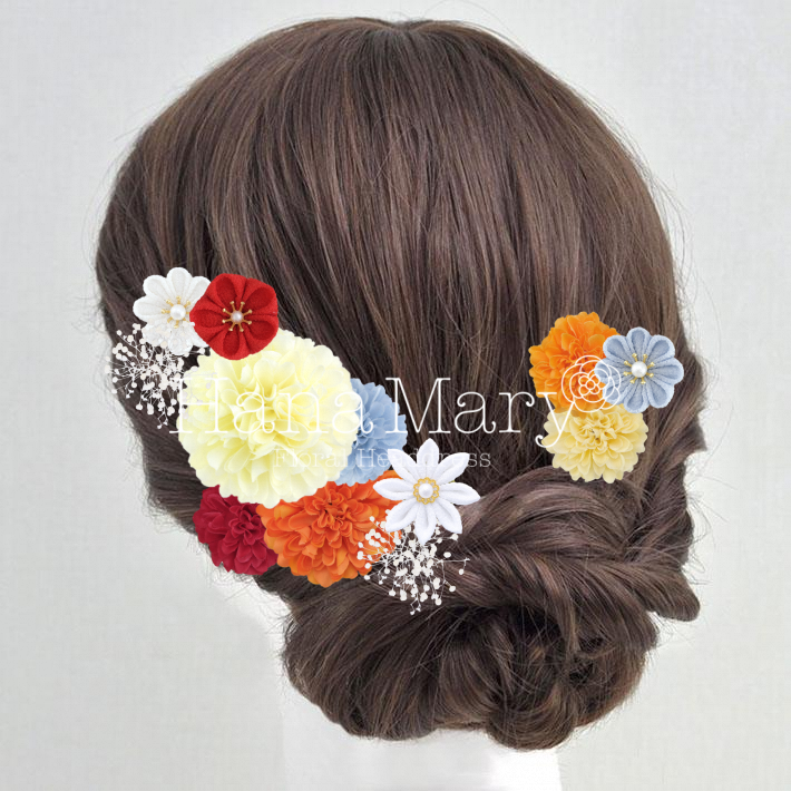 ピンポンマムとつまみ細工