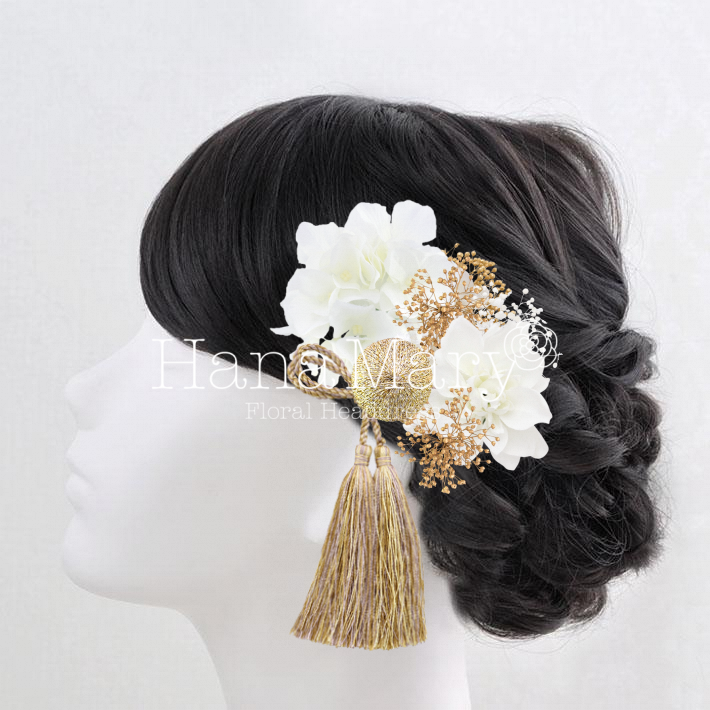 白無垢向け白ダリア白あじさい