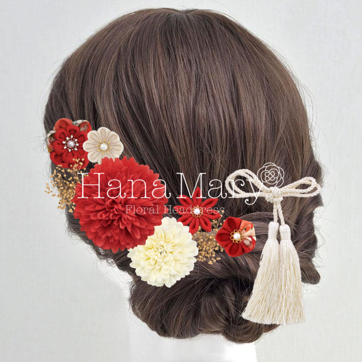 ピンポンマムとつまみ細工