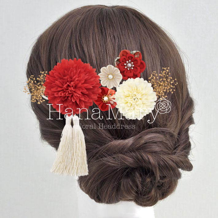 ピンポンマムとつまみ細工