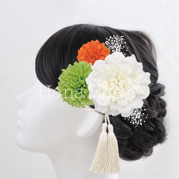 オレンジとミドリ【ポンポン】