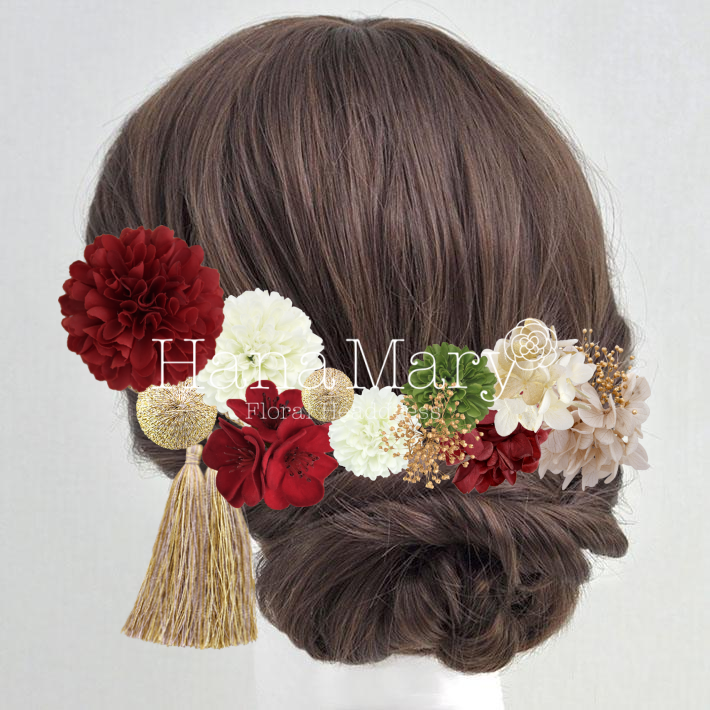 大きなピオニーと椿の香り