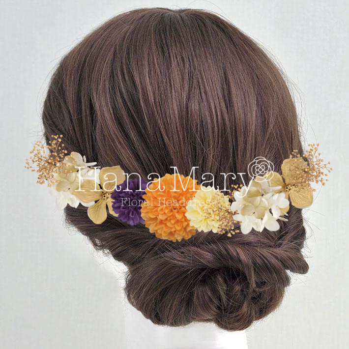 かすみ草、あじさい、ピンポンマム