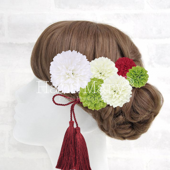 ピンポンマムのみ白ベース