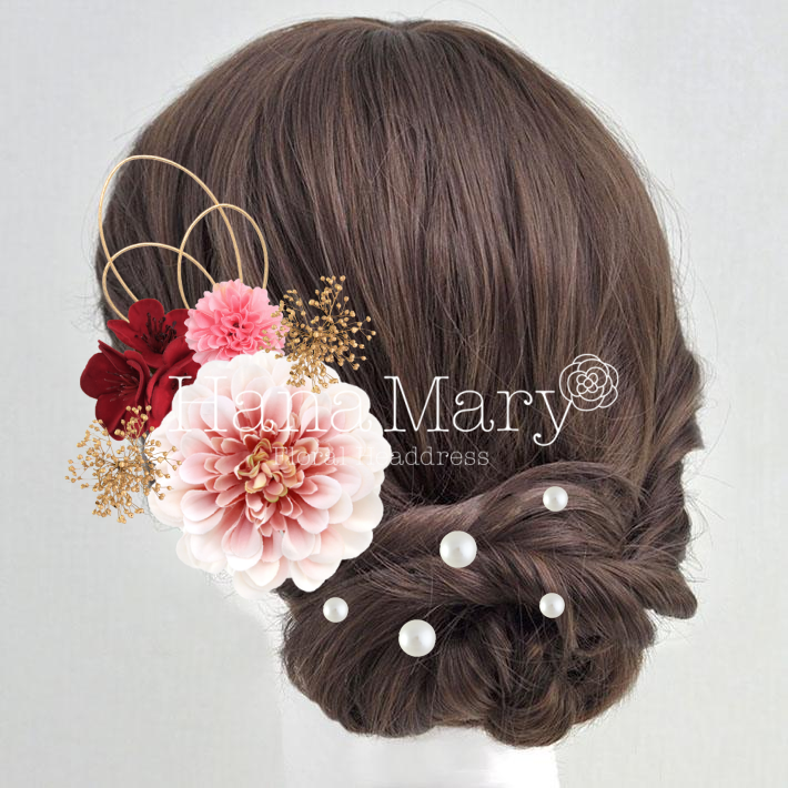 暖色系ピンクの袴