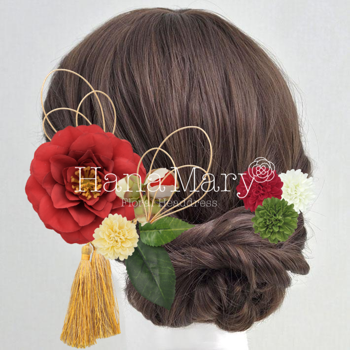 大きな椿のかざり