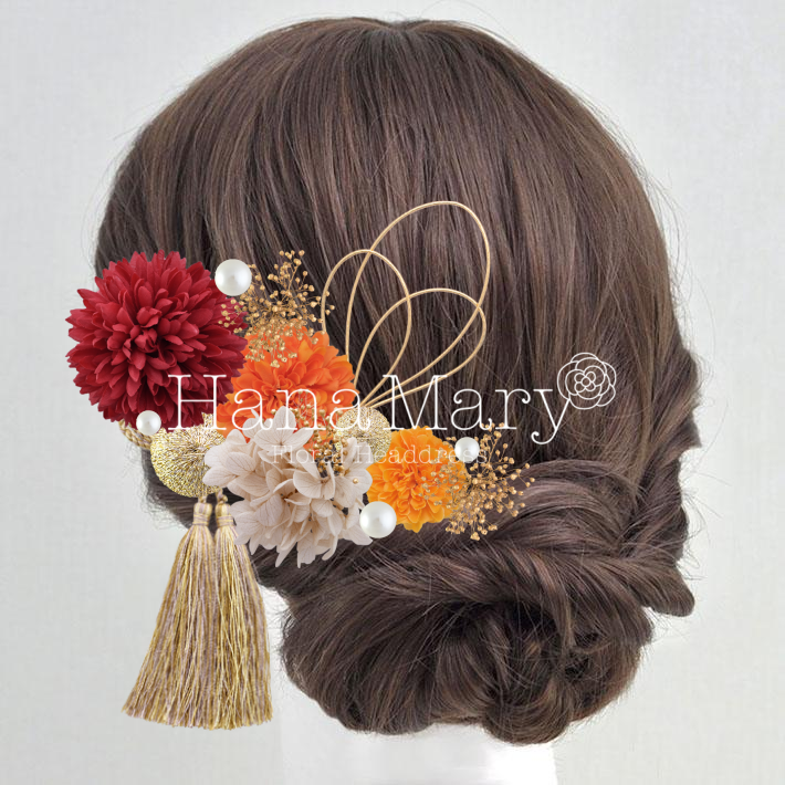 ポイントパールの髪飾り