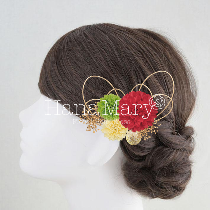 自前のつまみ細工にプラス