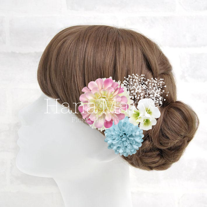 パステルカラー髪飾り