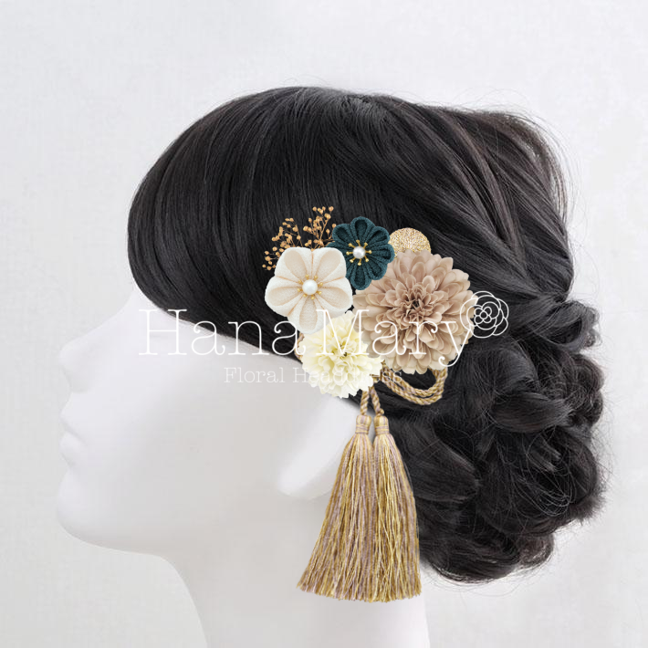 つまみ細工ナチュラル