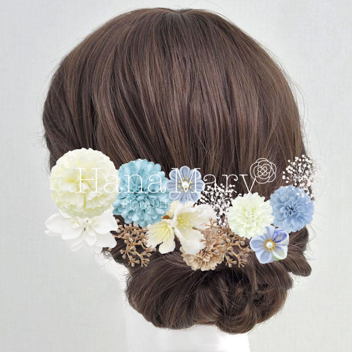 ブルーのピンポンマム