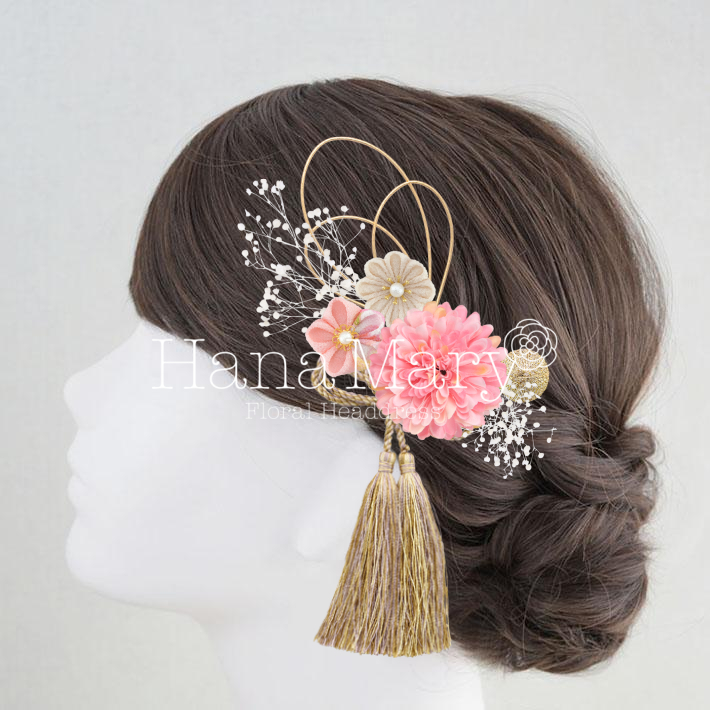 ピンクのお花と七五三