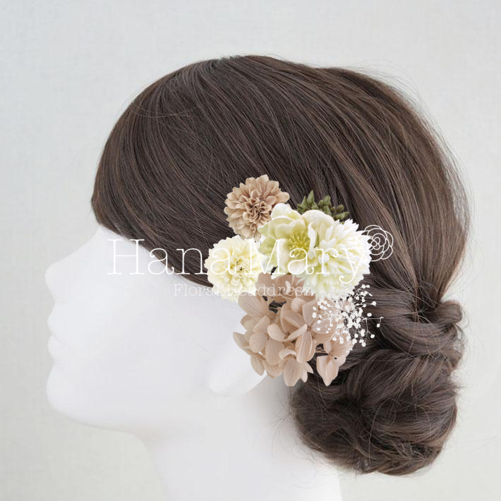 淡色髪飾り