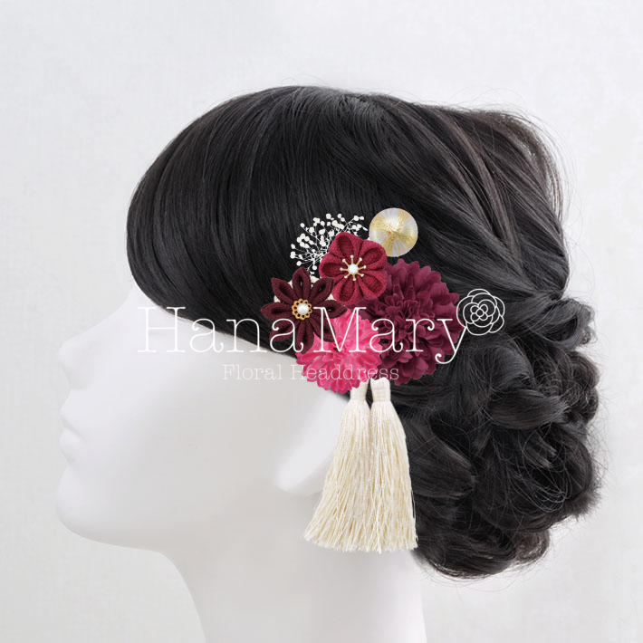 紫とピンクの袴