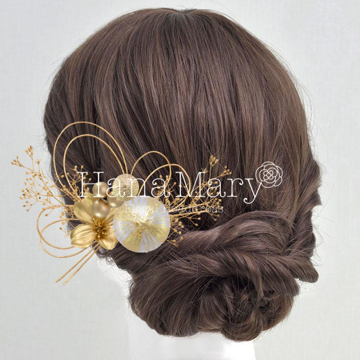 ゴールドヘアアクセ