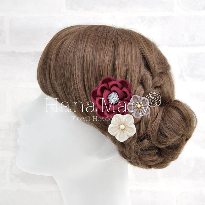 つまみ椿とパール