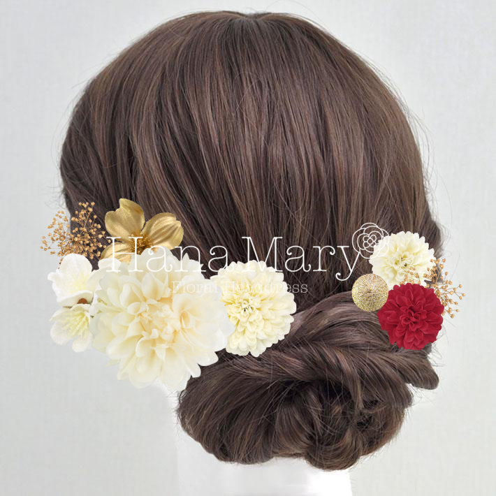 白無垢、白、金、赤