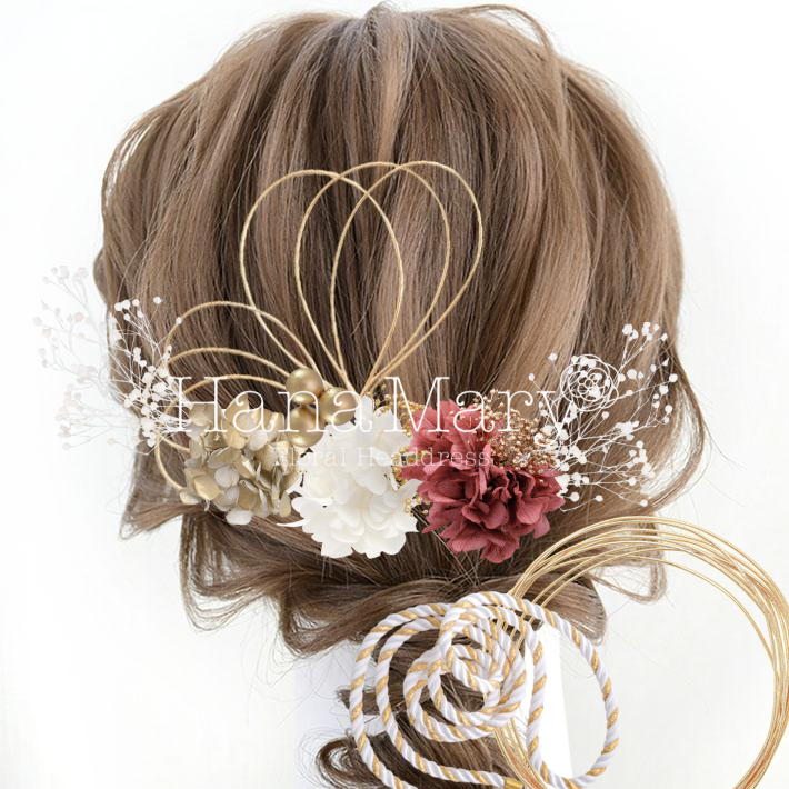 紫陽花の髪飾り