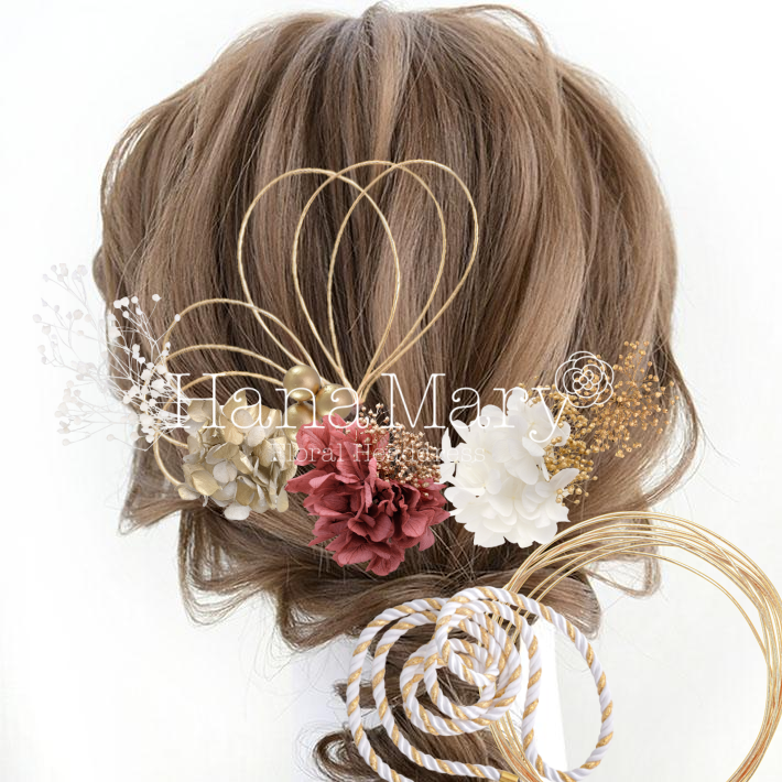 紫陽花の髪飾り