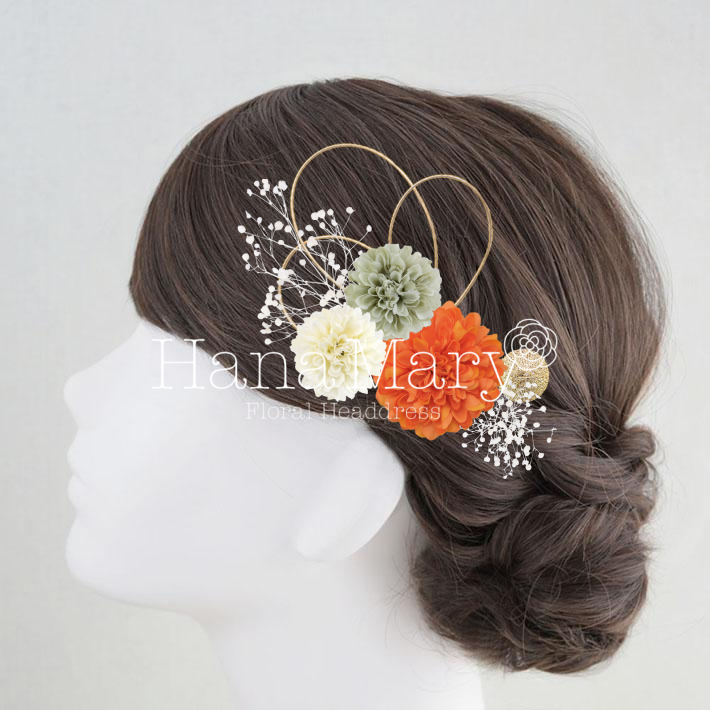 お花の髪飾り