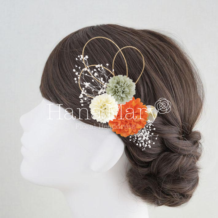 お花の髪飾り