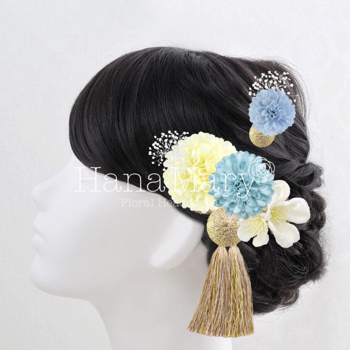 ポンポン水色2個