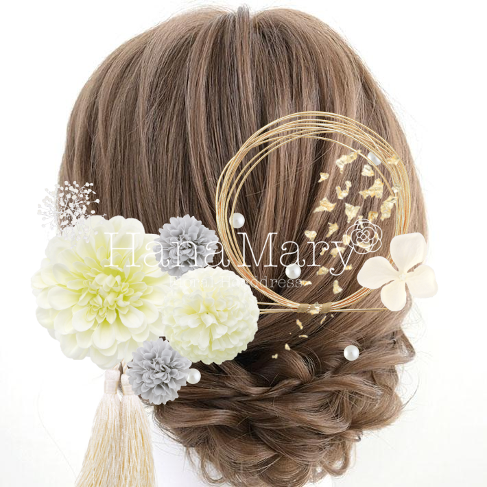 金箔と水引きのアレンジ