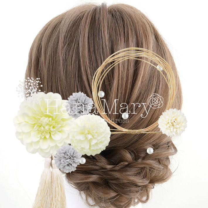 金箔と水引きのアレンジ