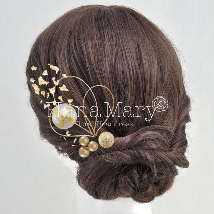 玉かんざし金シンプル