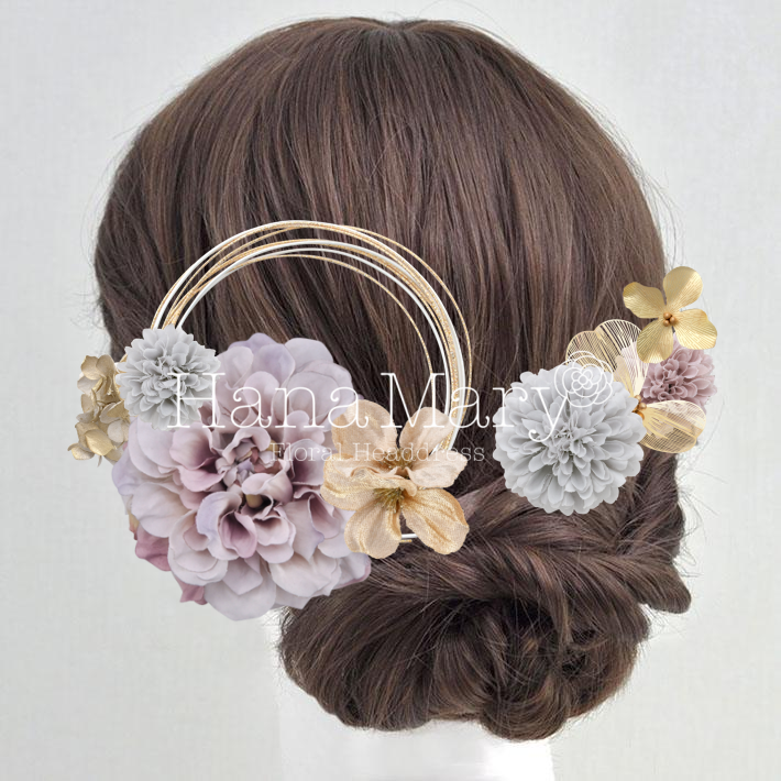 淡い色合い パープル＆グレー