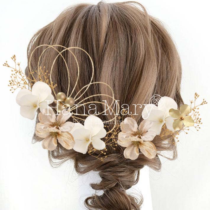 ゴールドホワイトふんわり洋風