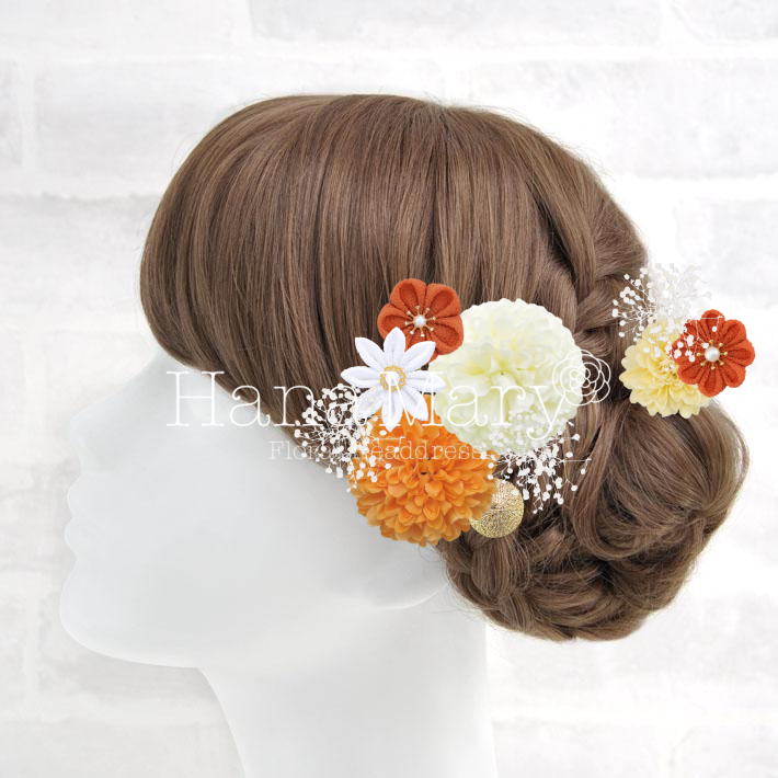 卒業式　ハーフアップ左右2